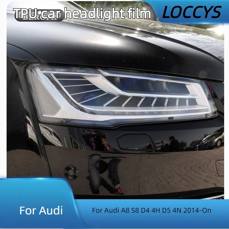 Per Audi A8 S8 D4 4H D5 4N 2014-On Car Headlight Tint Pellicola Protettiva Nera Protezione Accessori Adesivi In Tpu Trasparente