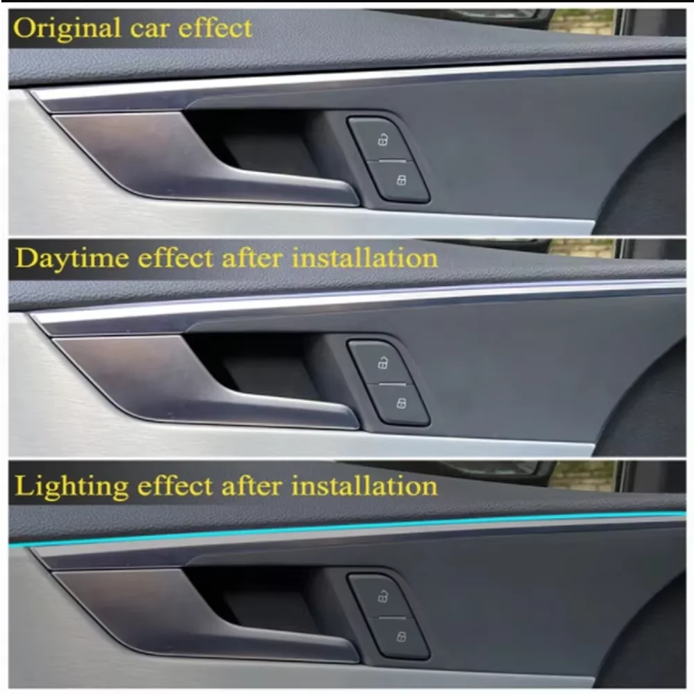 LED Car Lights 35/75/110cm Acrylic RGB 64 213 Color Symphony APP Streamer