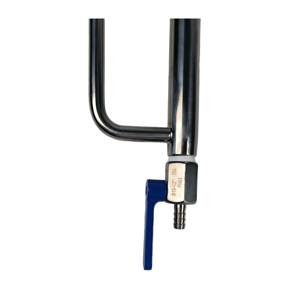 Hooloo Parrot Beak Spirits Outlet with Tri Clamp 304 Stainless Steel Food Grade Polishing with Air Balance Port for Distillers
