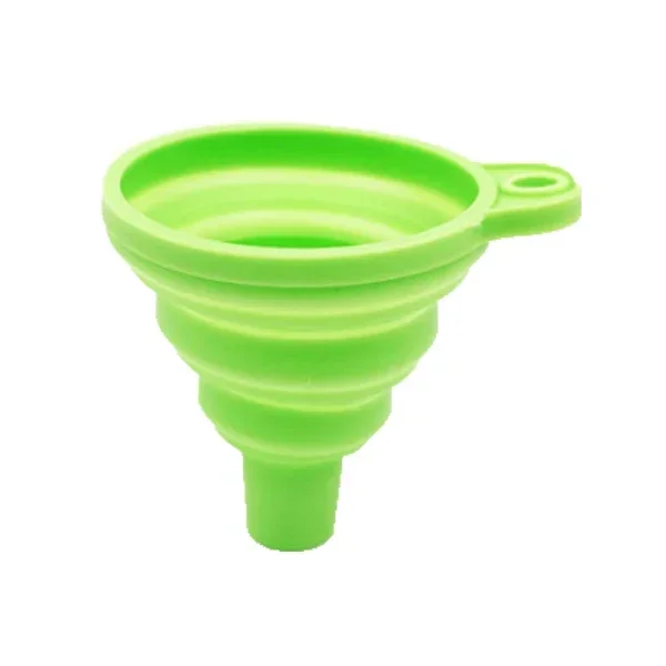 Embudo plegable de silicona, utensilios de cocina para el hogar, embudo de aceite de vino multifuncional portátil, suministros de cocina, 1/2 Uds.