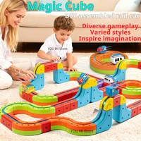 Children'S Magnetic Building Blocks Track Electric Mini Train Set For Boys And Girls Children Toys Birthday Gift DIY Gravity Toy