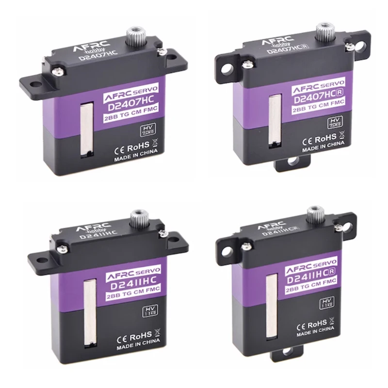 

AFRC D2411HC/D2411HC-R/ D2407HC/D2407HC-R полый стакан высокого давления полностью металлический рулевой механизм с высоким крутящим моментом для планера с фиксированными крыльями