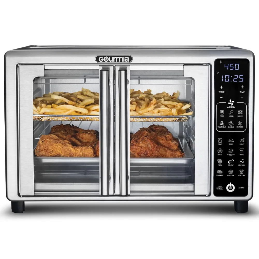 

New Gourmia 6-Slice Digital Toaster Oven Air Fryer with 19 One-Touch Presets, Stainless Steel