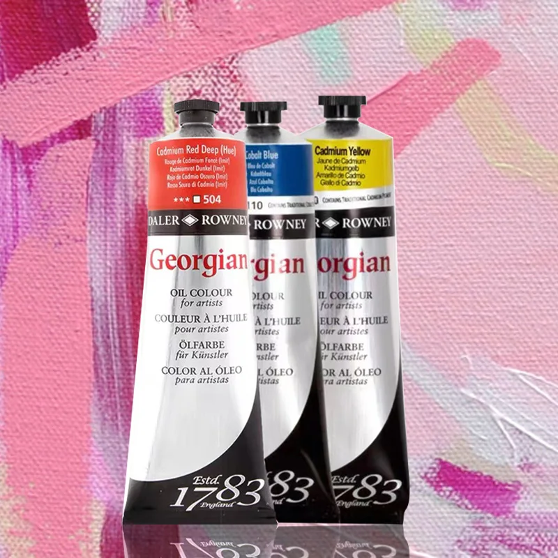 Daler Rowney Georgian Oil Paint Titanium White 225ml Tube - Art Paints for  Canvas Paper and More - Oil Painting Supplies for Artists and Students 