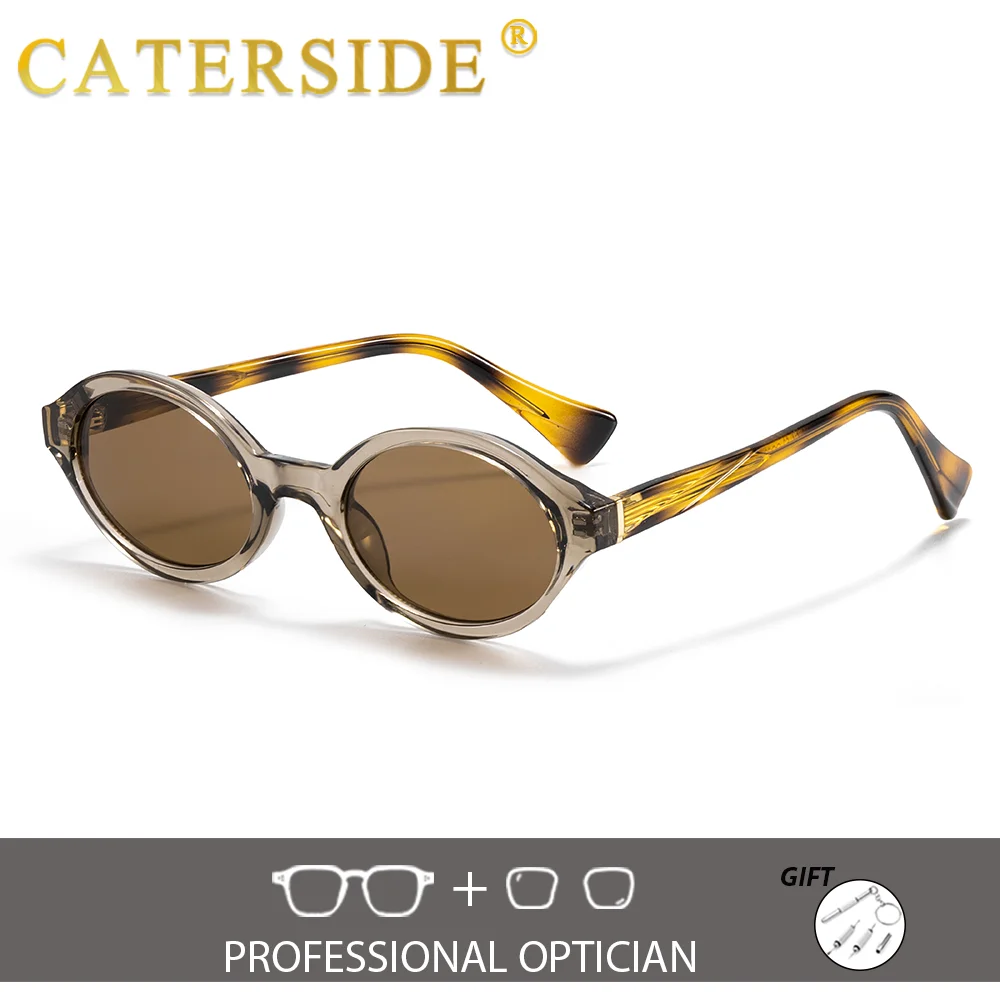 CATERSIDE Retro Herren-Sonnenbrille mit ovalem Rahmen, verschreibungspflichtige Brillen für Damen, Outdoor-Brille für Kurzsichtigkeit, Weitsichtigkeit, Hip-Hop-Brille – Detail 5