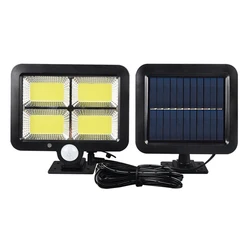 Ultra - Luminous Solar Motion Sensor Outdoor Light with 3 Brightness Modes - Weatherproof Garden and Patio Decor (Solar lamp - 4COB)
