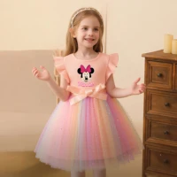 Robe Mickey Minnie pour filles, en Tulle arc-en-ciel, à paillettes, douce, princesse, cadeau de fête d'anniversaire pour filles de 1 à 5 ans 1