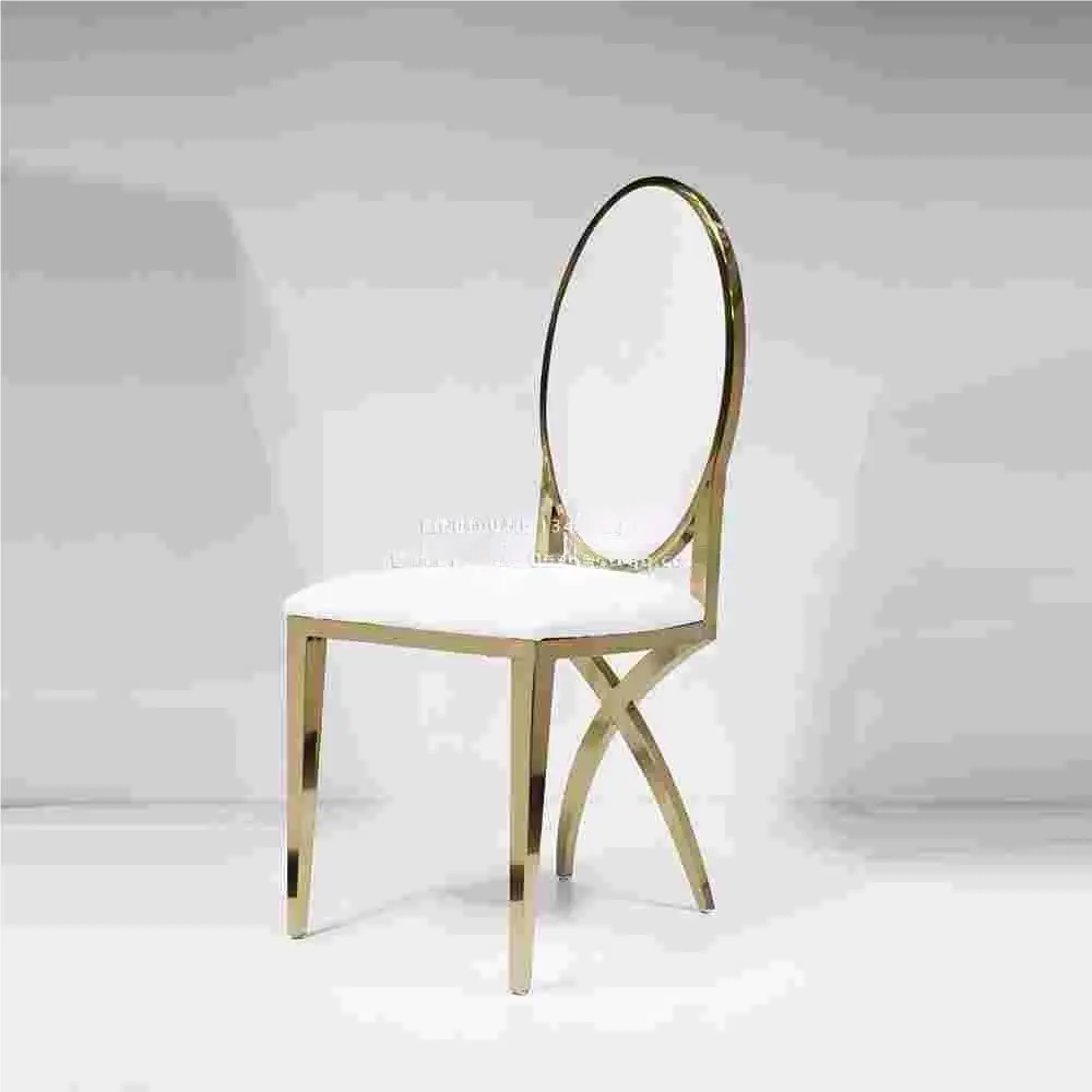 Stainless Steel Gold Wedding Event Party Dining Chairs