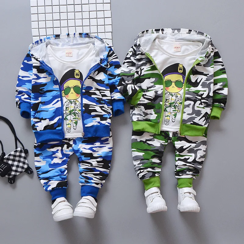 

LZH Suit For Boys Girls 2023 Autumn Clothing For Boys Girsl Sports Cartoon Coat+Top+Pants 3pcs Sets 1-4 Year Children's Clothing