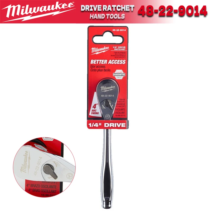 Milwaukee MLW48-22-9014 1/4インチ ドライブラチェット レッド Milwaukee MLW48-22-9014 1⁄4In Drive Ratchet , Red | eBay UK