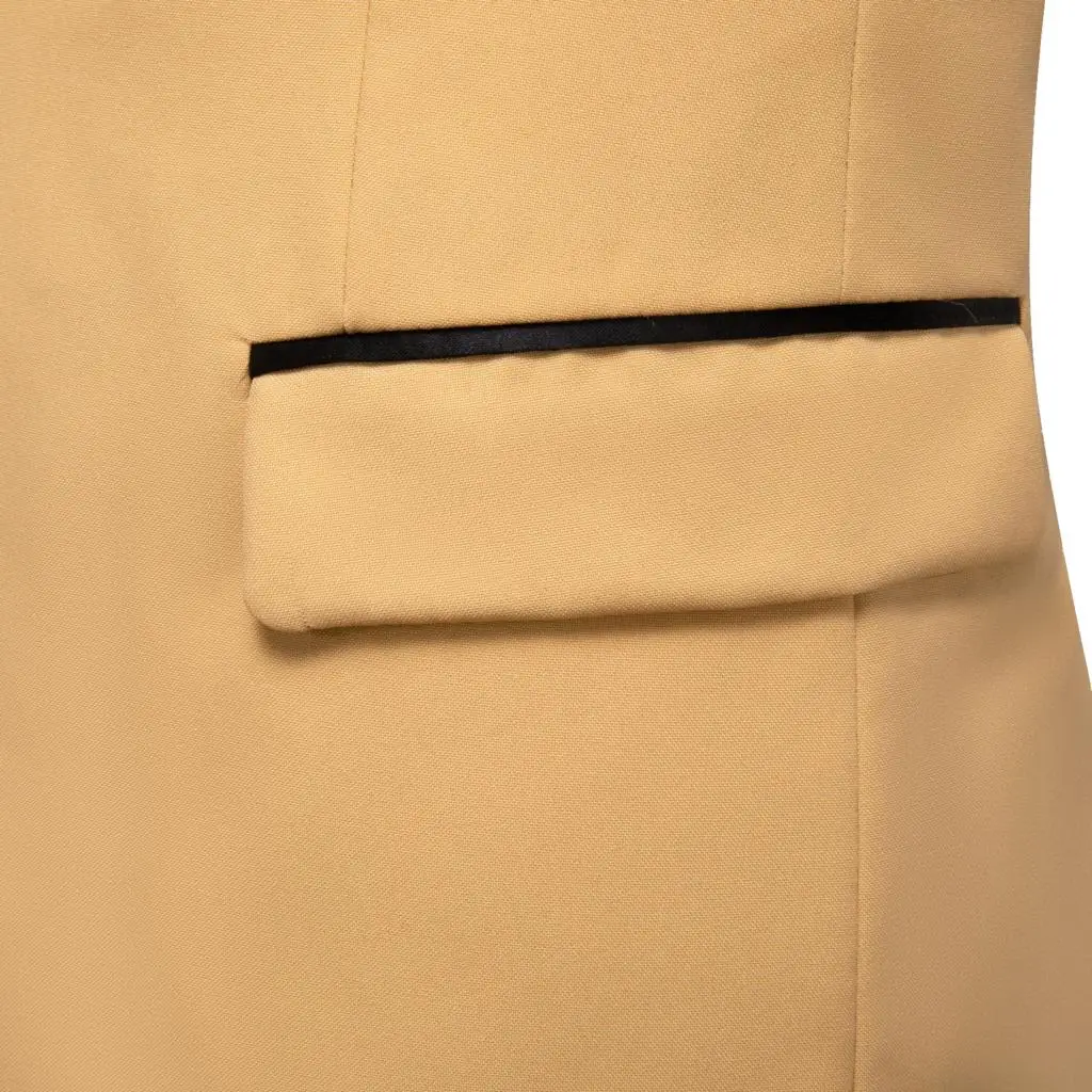 Luxury Blazer Suits Men Silk Black Green Solid Gold Beige Pink Orange Groom Suit Jacket Casual Formal Tops Barry.Wang men suits jackets