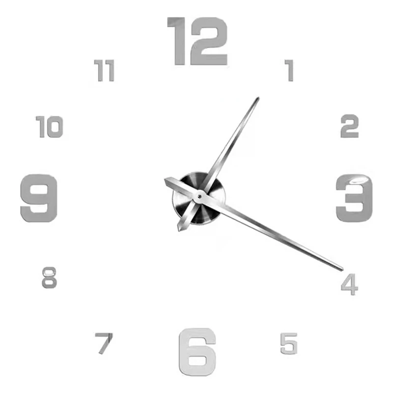 Description Picture 3 of itemWall Clock Modern Design 3D luminous clocks Wall Home Decor Sticker Watch Frameless For Living Room Wall Clock 대형 led 벽시계