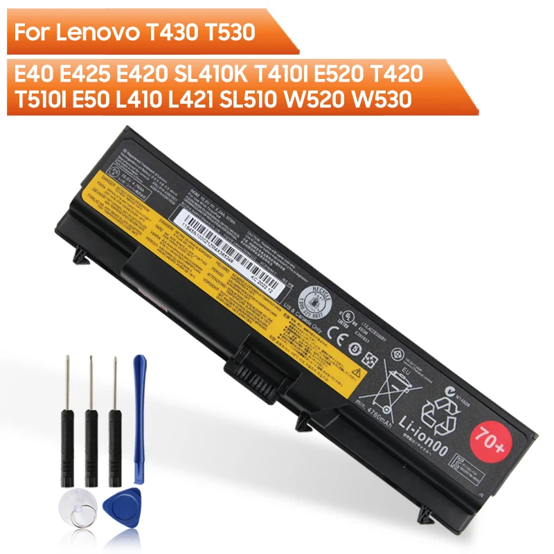 

Original Laptop Battery For Lenovo ThinkPad T430 T530 E40 E425 E420 SL410K T410I E520 T420 T510I E50 L421 SL510 W520 W530 L530
