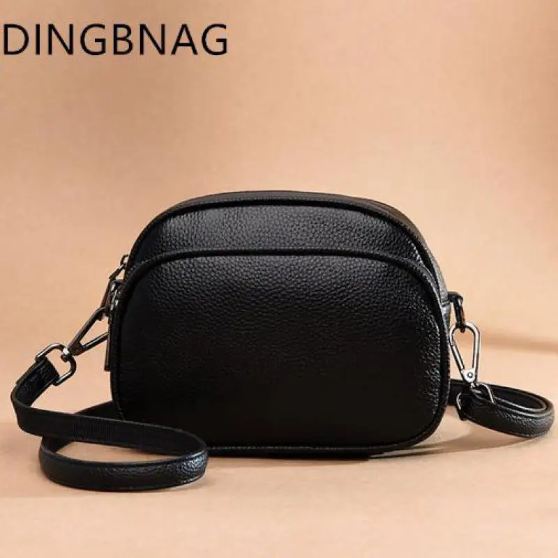 

Genuine Leather Large-capacity Women's Bag Fashion Shoulder Diagonal Bag Top Layer Cowhide Casual Bag Change Mobile Phone Bags