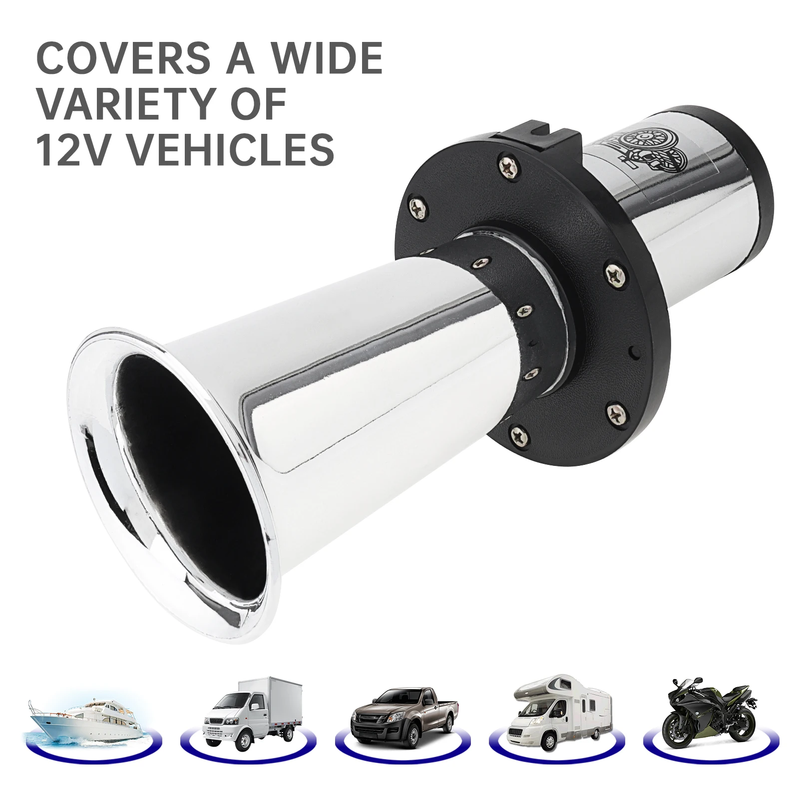 12V 110db Universal OOGA Air Horn Antique Vintage Classic Old Style for Car/Motorcycle/Truck with Button, Wiring Harnesses Kit