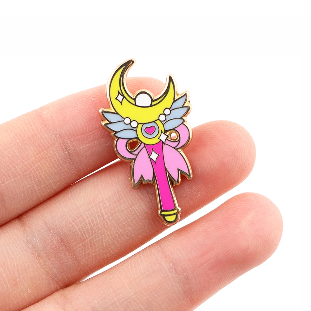 Niedliche Katzen-Emaille-Anstecknadeln Anime-Mädchen Broschen Cartoon-Abzeichen für Rucksäcke Jacken Hüte Kawaii Sammlung Geschenke Cosplay-Accessoires – Detail 3
