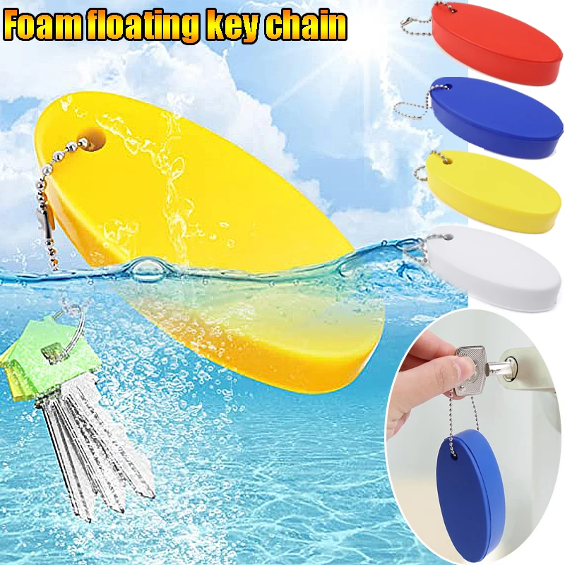 4pcs Colorful Foam Floating Key Chain Buoy Suitable Outdoors Travel Swimming Anti loss Keychains