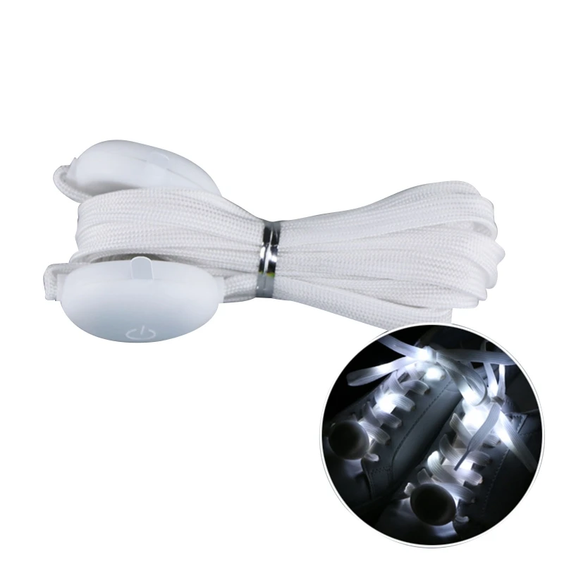Nylon Shoelaces LED Light Up Shoe Laces with Flashing Lights, 3 Modes 7 Colors F2TC