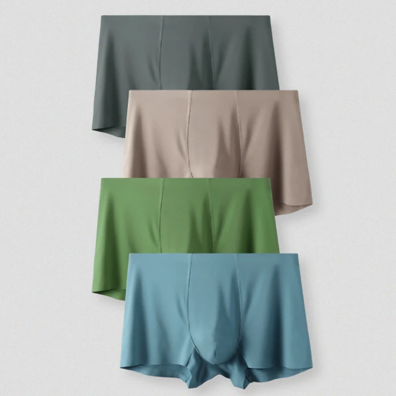 

4PCS/Lots Men Boxer Shorts Modal Underwear Briefs Seamless Slip Breathable Bugle Pouch Panties Underpants Boxershorts Trunks 3XL