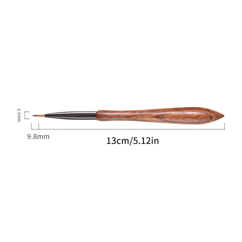 Nail Design Art Line Pen Detail Brush Wooden Handle Nail Construction Painting Brush Extension Drawing Light Therapy Pen
