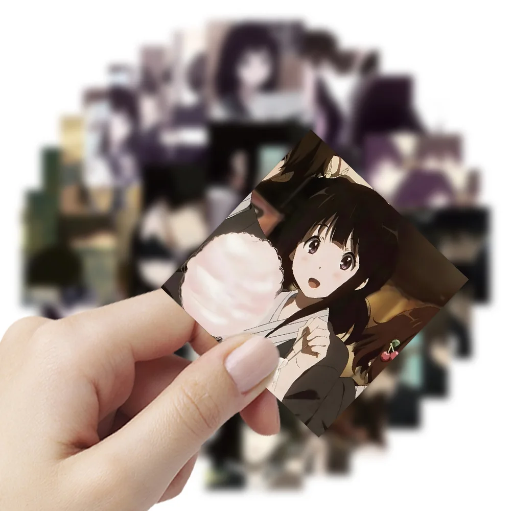 

60 шт. аниме наклейки Hyouka ореки хаотаро читанда эру Ибара маяка наклейка для холодильника автомобильный шлем Сделай Сам Подарочная коробка велосипед гитара