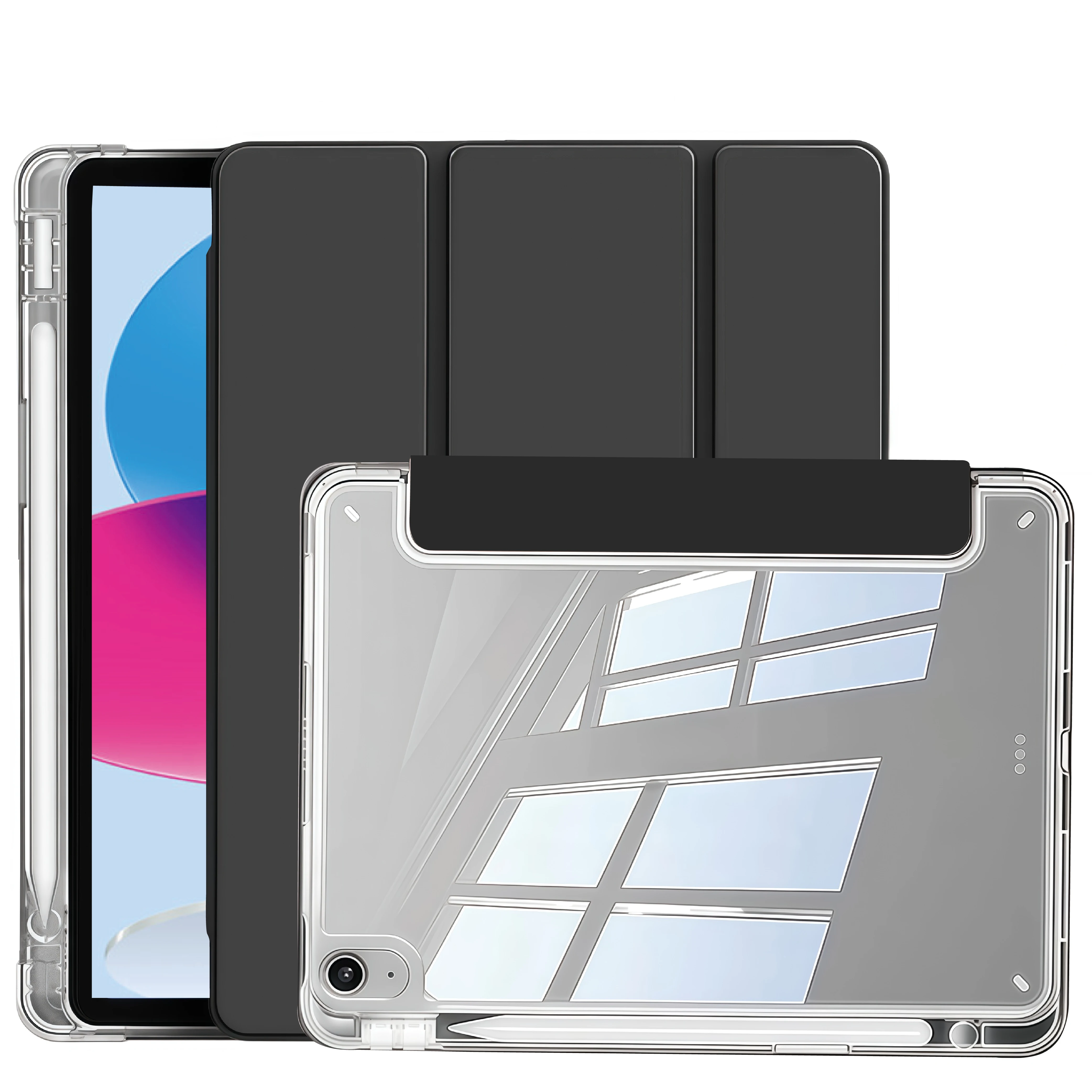 Crystal Clear iPad Case with Pencil Slot