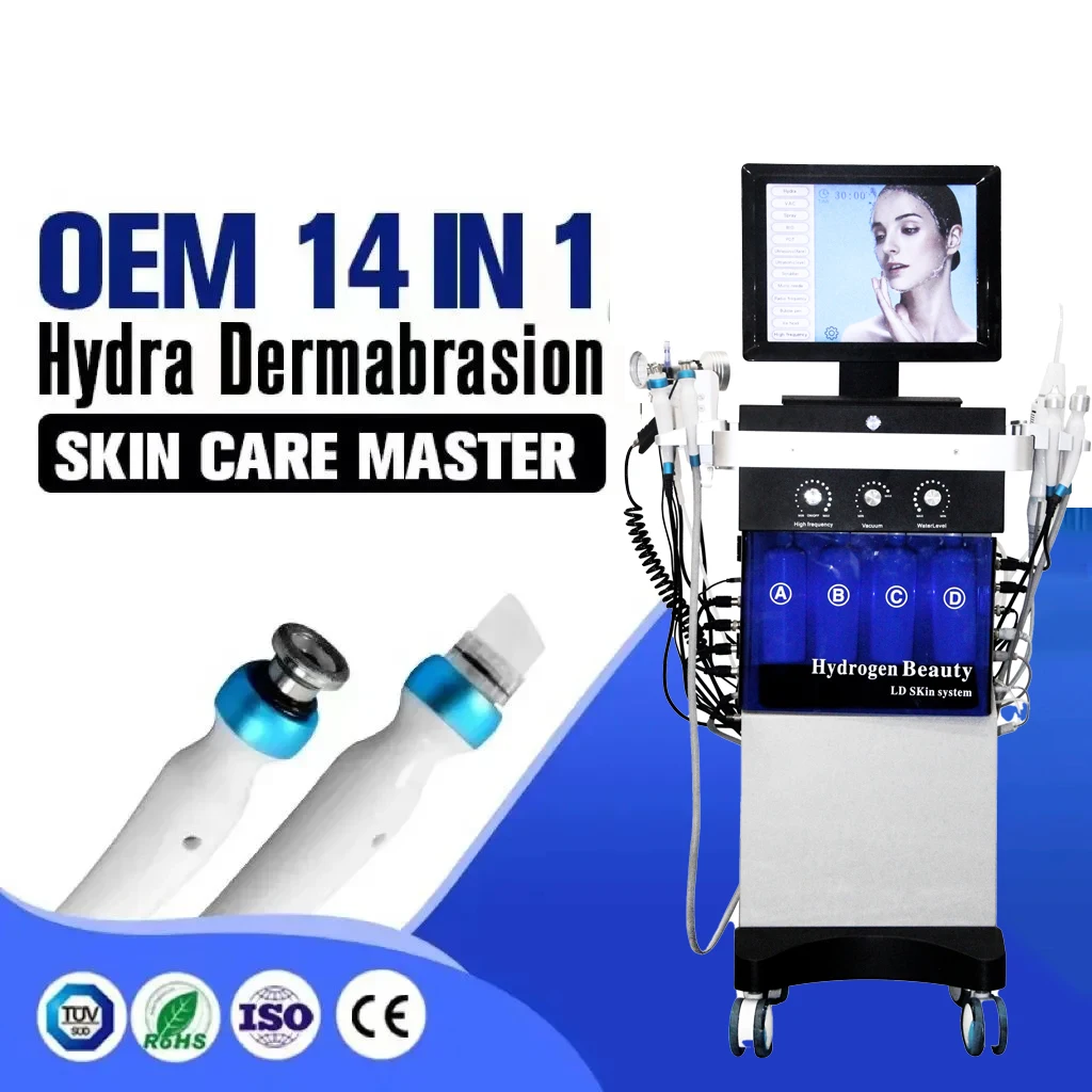 

14 In 1 Hydra Diamond Peeling Machine Skin Care Oxygen Water Jet Deep Cleaning Skin Tightening Multi-Function Facial Machine