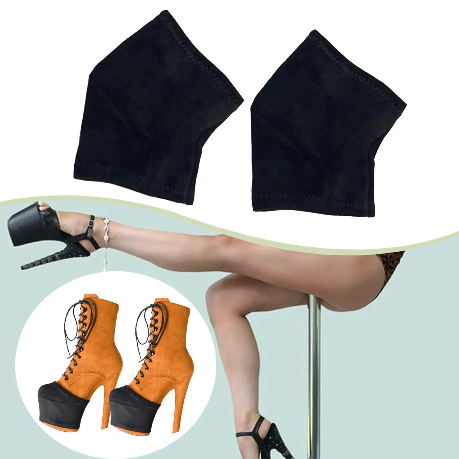 High Heel Pole Dance Shoes Protectors Suede Non Slip Grip Sock for Dancers Women Studio Smooth Floors