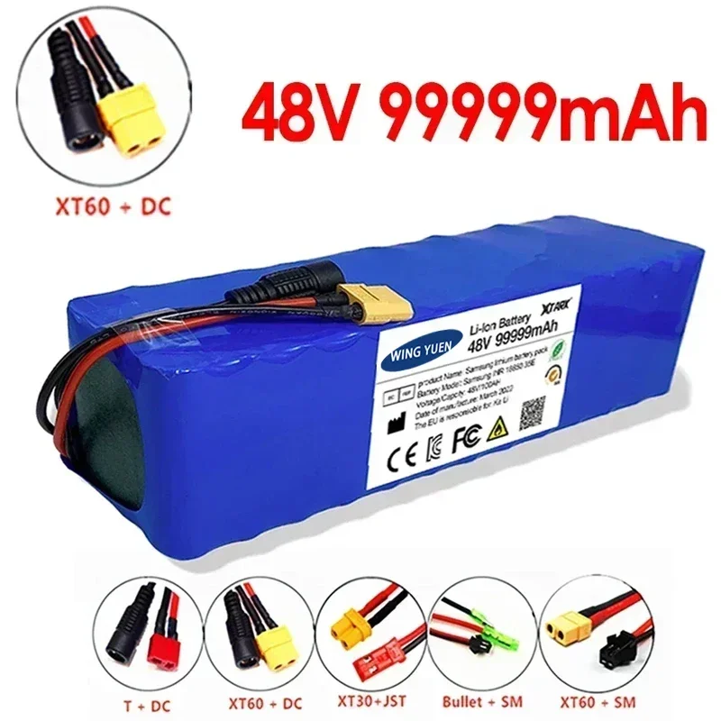 

High capacity 48V 100Ah 1000W 13S3P 99999Mah Li-Ion Battery 54.6V Li-Ion Battery Electric Scooter with Bms + Charger