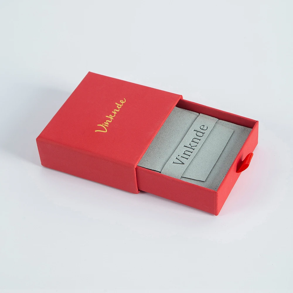 24er-Set 7x9x3cm Schmuckschubladenboxen mit individuellem Logo und Beutel, Schmuckverpackungen für Ringe und Ohrringe, Großpackung Kartons – Detail 19