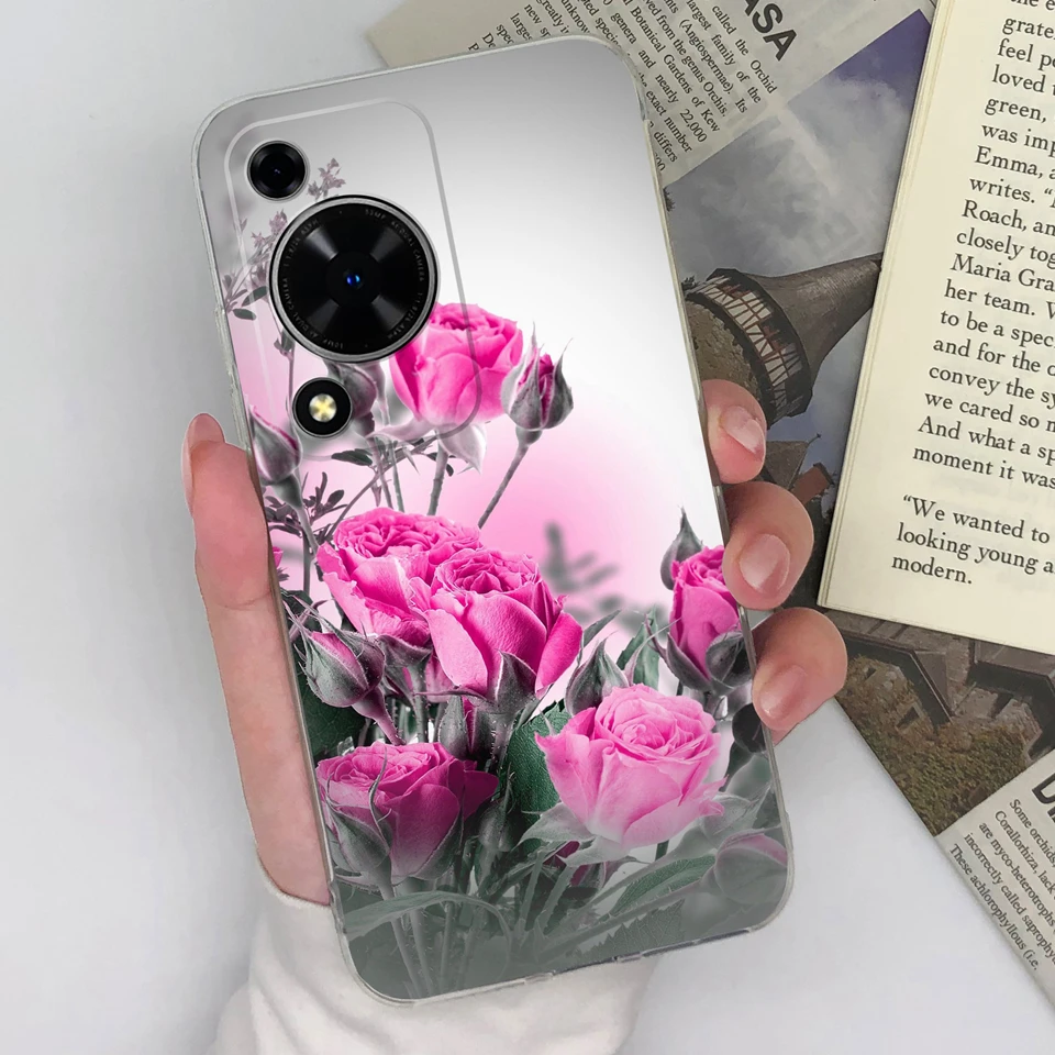Transparent Love Heart Flower Shockproof Case
