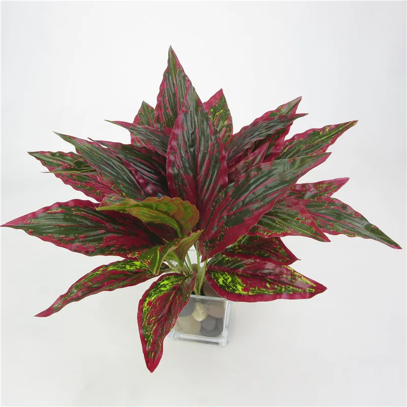 Description Picture 2 of itemArtificial Green Plant Leaves Plastic Evergreen Yellow Magnolia Fake Flower Home Living Room Decoration Simulation Plants Leaf