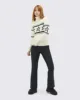 European and American women's high-end high neck sweater with star stitching pattern for warmth, knitted sweater 6