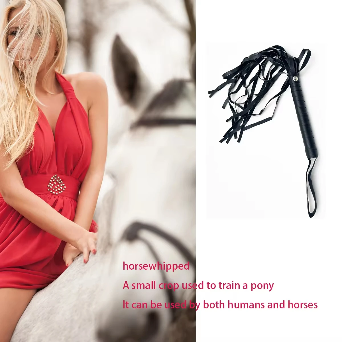 Equestrian Whip Leather Horsewhip Horse Racing Equestrian Supplies Knight Equipment