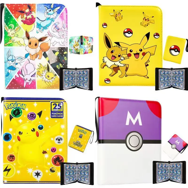 

900Pcs Card Pokemon Album 9 Pokemon Zipper Binder Folder Pocket Battle Card Pack Kids Birthday Gift Christmas Gift Without Cards