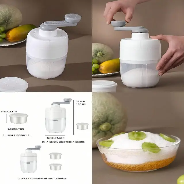 1pc DIY Portable Manual Ice Crusher, Minimalist And Fashionable Design, Ice Shaver And Ice Tray Can Be Purchased Separately Or C 1
