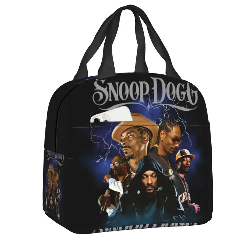 

Сумка для ланча Rapper Snoop Dogg с термоизоляцией, для женщин, детей, для работы, школы, пляжа, кемпинга, путешествий, тоут