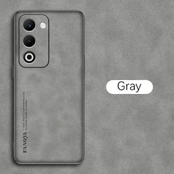 Vintage Sheepskin Leather Case with TPU Soft Frame Protection - Oppo A5 5G (Gray - 03)
