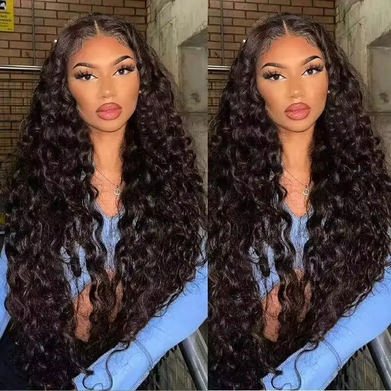 

Cheap HD Transparent 13*4 Full Lace Front Wig Deep Wave Wigs Glueless Virgin Brazilian Pre Pluck Lace Frontal Human Hair Wigs