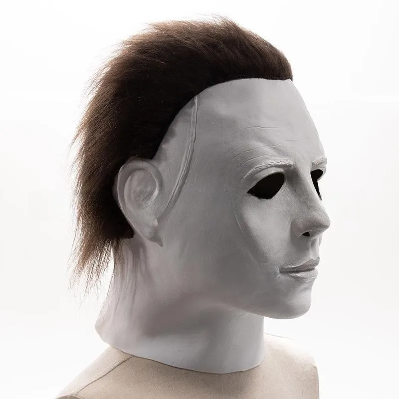 Michael Myers Mask Cosplay Scary Movie Halloween Latex Helmet Horror Headgear Masquerade Party Tricky Costume Prop