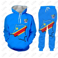 Zaire DR Congo Flag Zip up Hoodies Jacket Pants Tracksuit Men Print Oversize African Pullover Sweatshirt Unisex Clothes Dropship 2