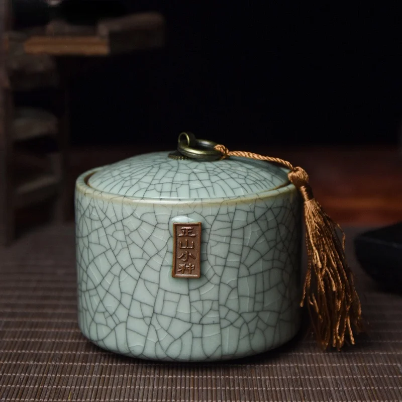 

Celadon Sealed Jar Ceramic Tea Packaging Box Travel Portable Teapot Tea Set 340ml Teapot Living Room Coffee Table Tea Set