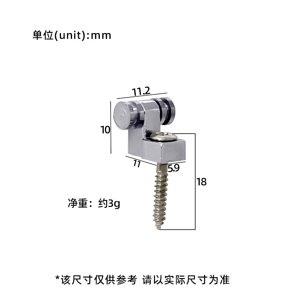 2 stücke Elektrische Gitarre Chrome Roller String Bäume Retainer Montage Baum Guide Silbrig Schwarz Goldene 4 Farben – Detail 1