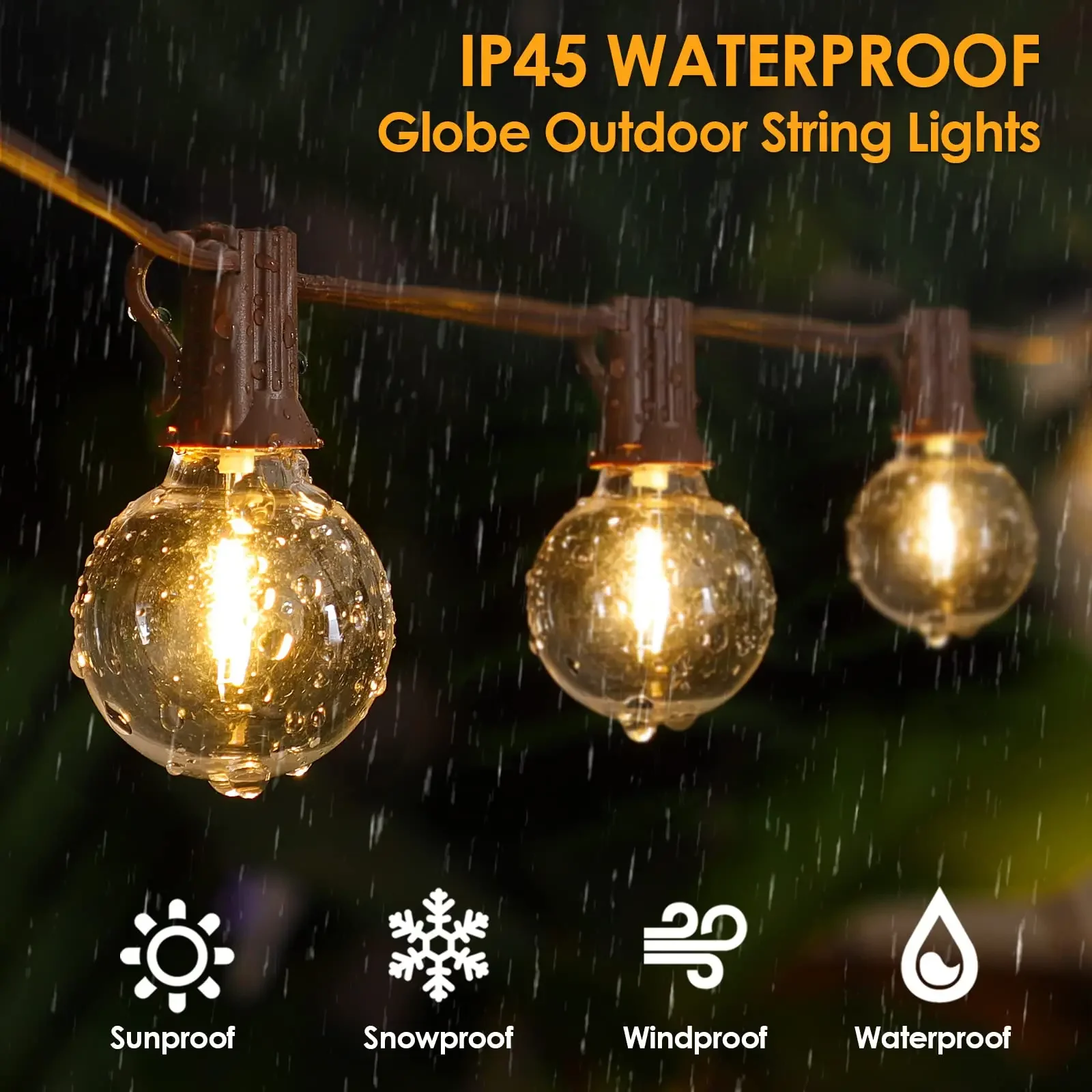 LED String Lights Connectable Outdoor Garland for Garden Patio