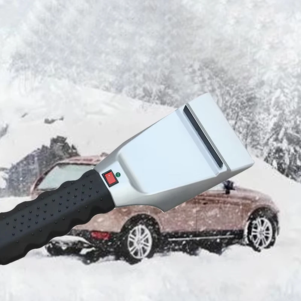 Car Ice Scraper 12V Electric Heated Cleanr Removal Shovel Scraper Winter Brushes Windshield Deicer Remover Tool Wash Defroster