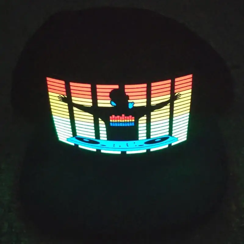 LED Hat Battery Charging Flash Hat Costume Accessories Rechargeable Flashing Glow LED Hat For Nightclub Bar Hip-hop Hat 5