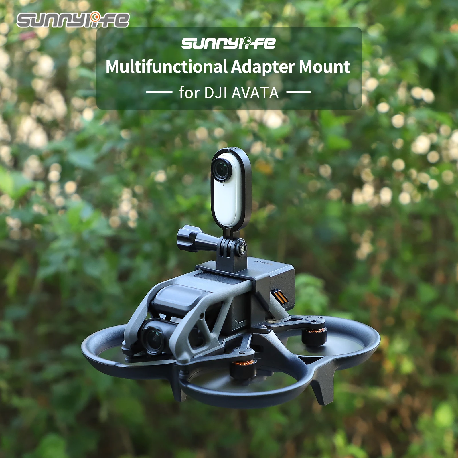 Sunnylife Sports Camera Holder Drone Light Staffa Lampada Per Dji Avata Per Action 2/ Insta360 Go 2/1 Camera