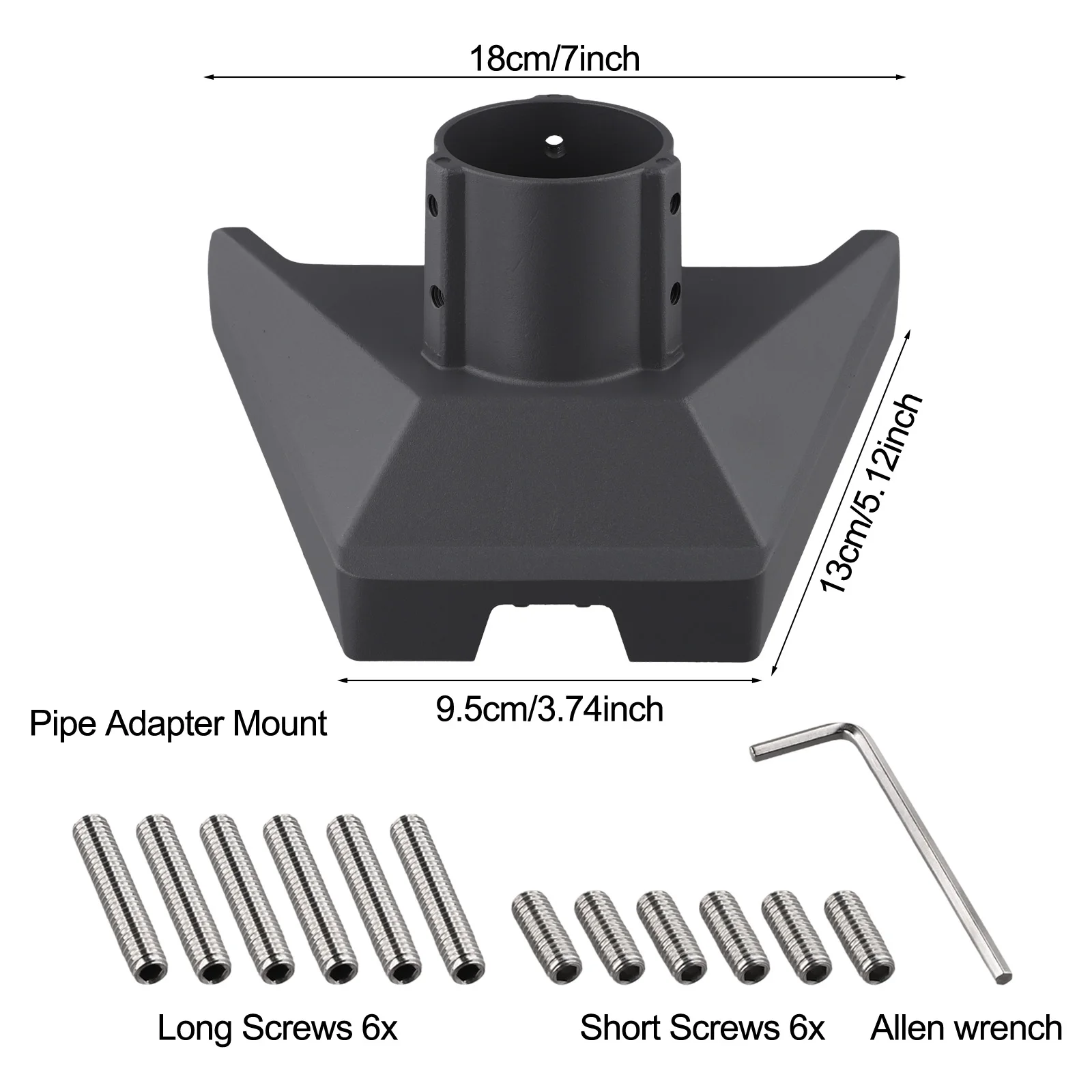 Pole Mount Adapter For For Starlink Upgraded Design Weather Resistant Aluminum Alloy Easy Installation Flexible Positioning
