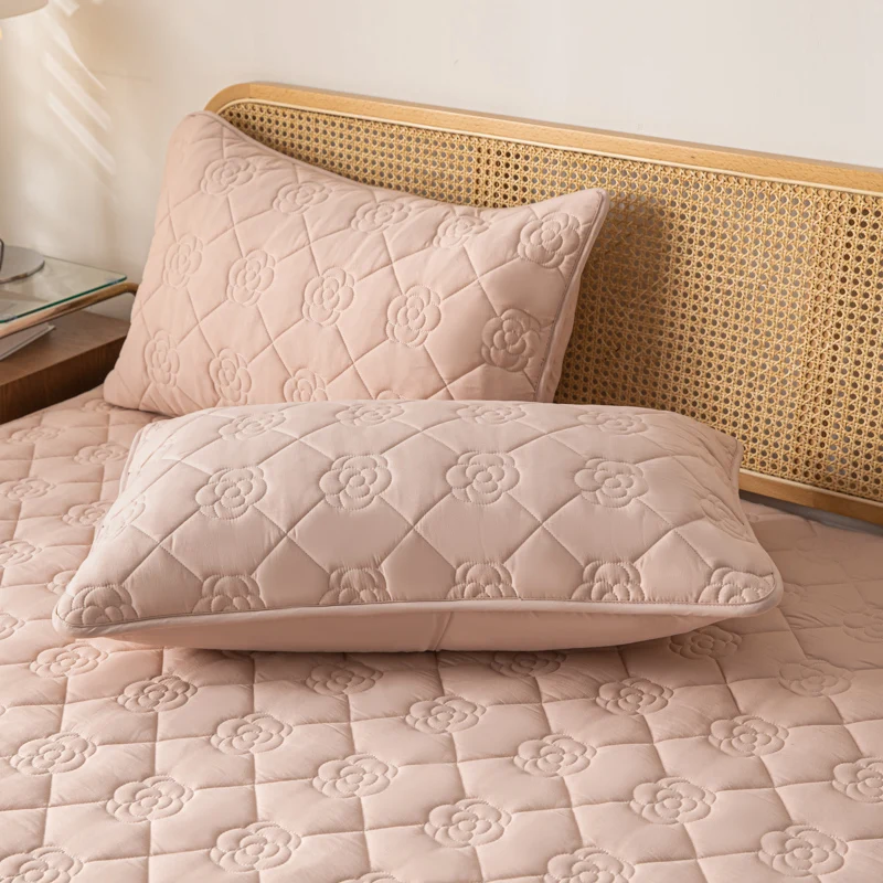 Mattress Cover Waterproof Bed Sheets Quilted Bed Cover 6 Color Full Set Double Bedspread Bedroom ( ፍርናሽ ማይ ዘየሕልፍ ዓራት እተሸፈነ ዓራት ገበር 6 ምሉእ ሕብርታት ዘለዎ ድርብ ዓራት) - Image 5