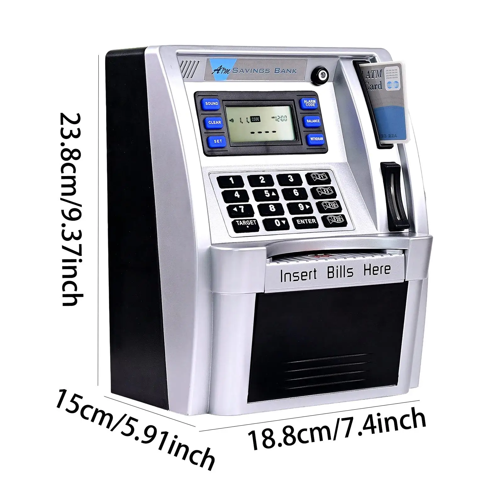 ATM Piggy Bank for Kids Creative Bill Feeder Toy Money Bank Money Saving Box for Children Kids Boys Girls Teens Holiday Gift